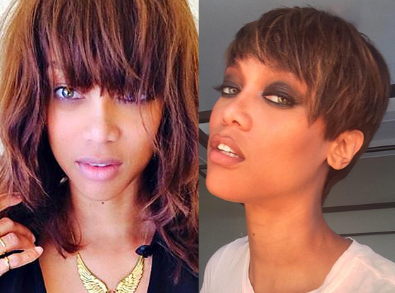 Tyra Banks Debuts Fierce Pixie Cut Check Out Her New Look E News